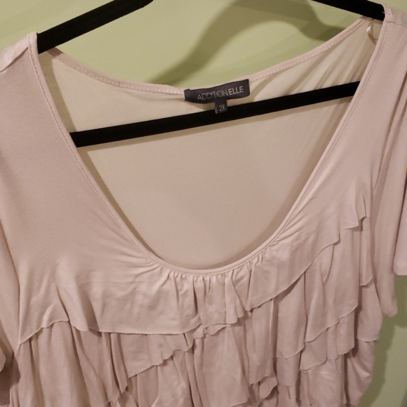 Front ruffled short sleeve top - Picture 4 of 4